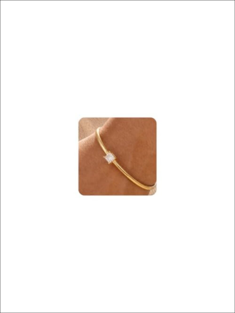 14K Gold Plated CZ Cuff Bracelet Adjustable Stackable Open Bangle